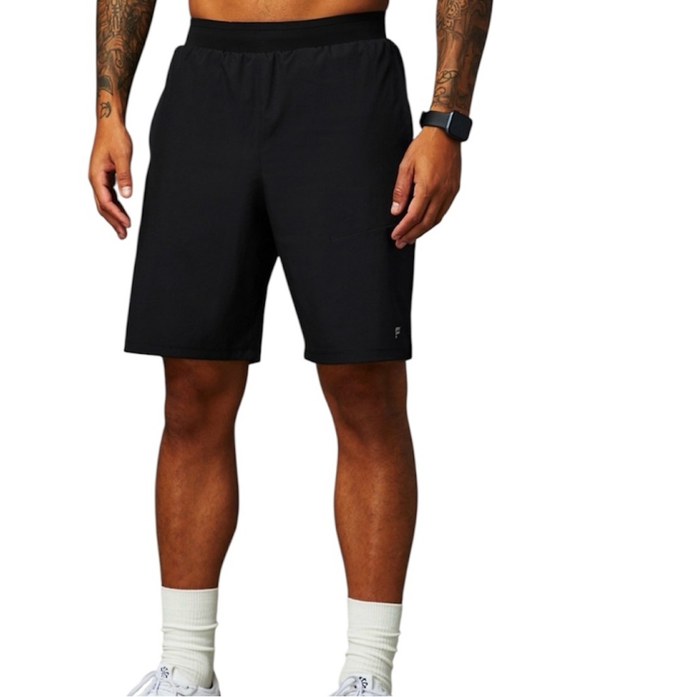 Fabletics Black Fundamental Shorts Athletic Lightweight S 9” Workout Summer